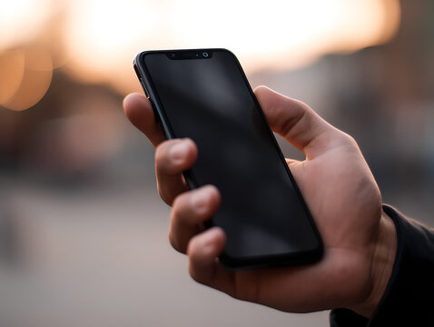 hand holding phone
