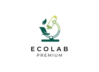Ecolab microscope logo design vector. Microscope logo design. 