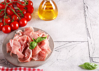 natural organic ham parma jamon prosciutto