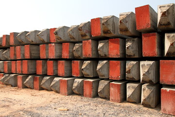 Reinforced concrete pile  for the building on new construction site
