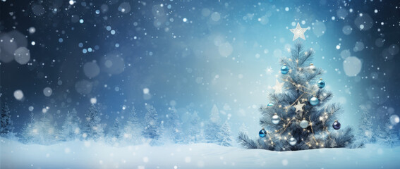 Christmas Tree Beautiful Decoration Winter Wonderland – Generative Ai