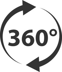 360 degree view vector icon