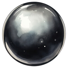 Black round metal ball
