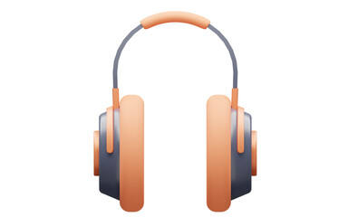 headphones 3d rendering