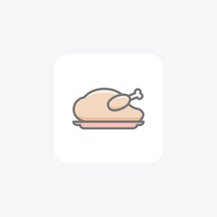 Fried Chicken Awesome Fill Icon