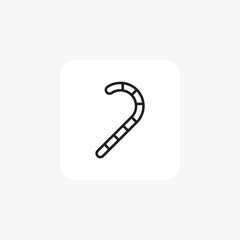 Candy Cane Line Icon