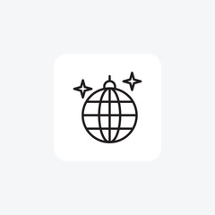 Disco Lights Line Icon