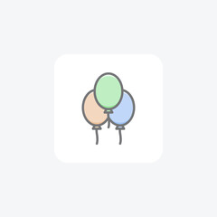 Balloons Awesome Fill Icon