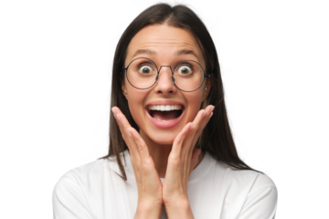 Oh my god! Wow! Really? Crazy shocked young girl, looking at camera with wide opened mouth and bugged eyes