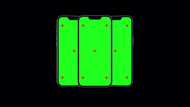Creative animated smartphone mockup on transparent background. Alpha channel. Video suitable for app or website promotion.