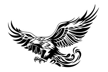 Adler als Tribal Tattoo Kunst