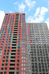 Naklejka premium modern office building.skyscrapers in the city. buildings in downtown city 