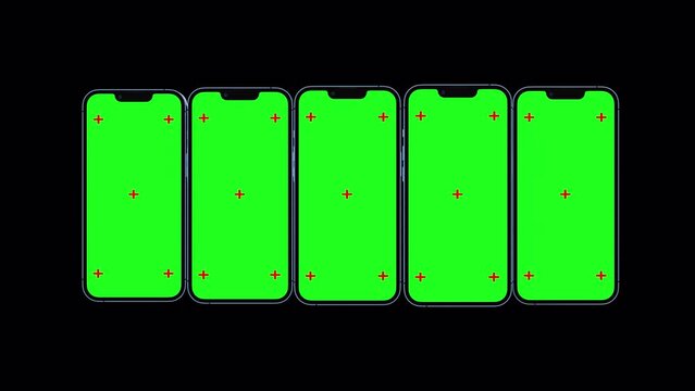 Creative animated smartphone mockup on transparent background. Alpha channel. Video suitable for app or website promotion.
