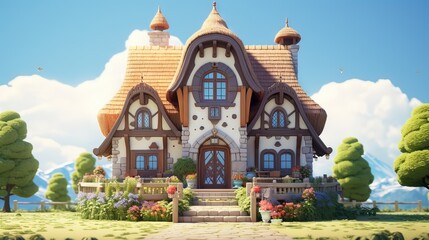 Obraz premium Christmas tree in the city. AI generated art illustration.