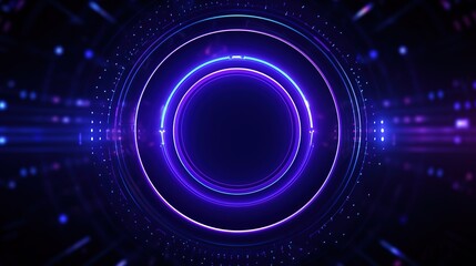 minimal abstract neon platform circle design room