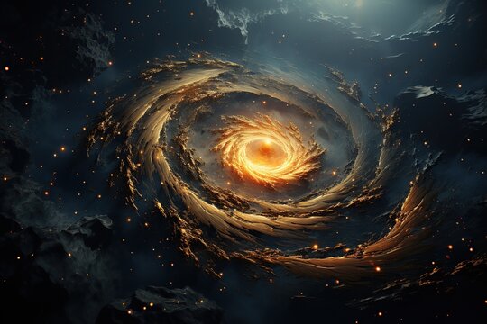 The spiral galaxy is the center of the universe. Generative AI