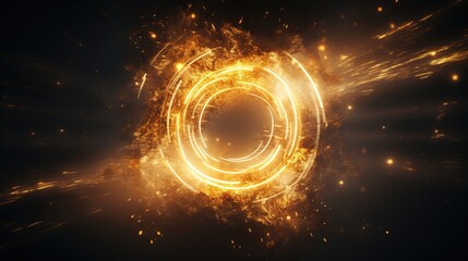 background with glowing circles