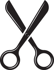 Scissors icon vector design. Cut out tool for paper or tailor work.