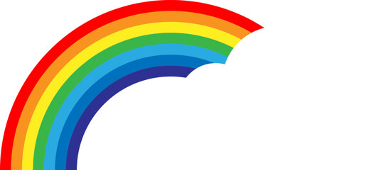 Rainbow vector illustration. Colorful abstract design. Color graphic symbol rain bow.