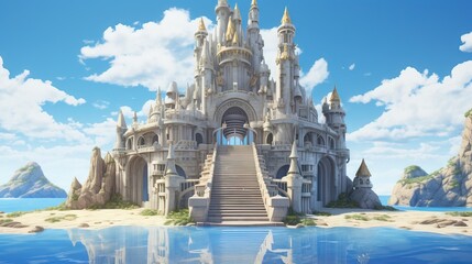 Obraz premium Sagrada familia city. AI generated art illustration. 