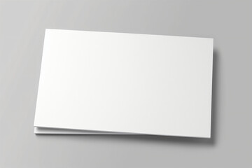 White paper sheet isolated on gray background
