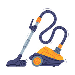 Vacuum Cleaner or Hoover as Cleaning Equipment Vector Illustration