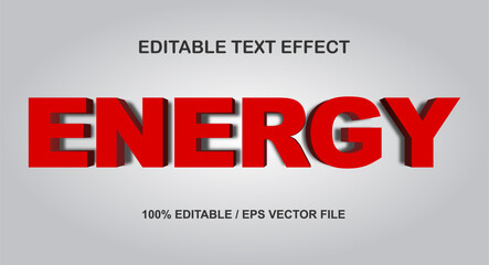 Energy 3D editable text effect template