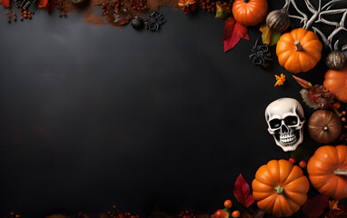 halloween background with pumpkin