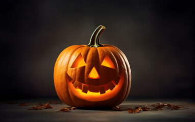 Obraz premium halloween pumpkin on black