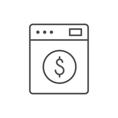 Money laundering line outline icon