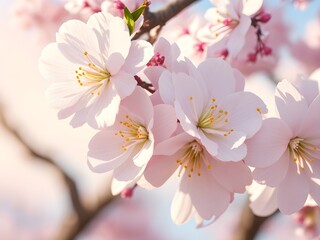 Blooming sakura flowers