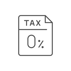 Tax evasion line outline icon