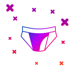 Color Men underpants icon isolated on white background. Man underwear. Gradient random dynamic shapes. Vector