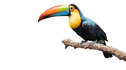Exotic toucan photo realistic illustration - Generative AI.