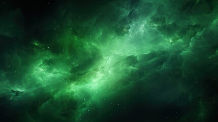 Colorful Galaxy Green Gradient Abstract Background Texture. Generative AI illustration.