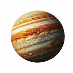 Jupiter, the Fifth Planet of the Solar Sysetm. Generative AI.