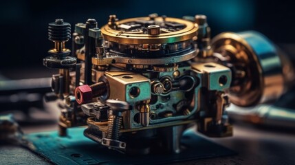 Journey through Time: Exploring the Retro Charm of Old Metal Machinery and Vintage Electronics, generative AIAI Generated