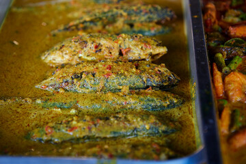 Obraz na płótnie Canvas Mackerel in Dried Red Curry