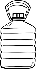 hand drawn bottle illustration.