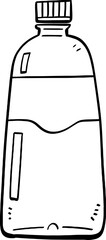 hand drawn bottle illustration.