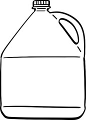 hand drawn bottle illustration.