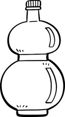 hand drawn bottle illustration.