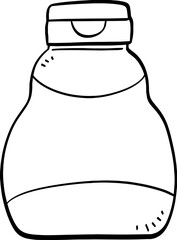 hand drawn bottle illustration.