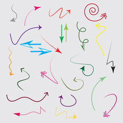 Free vector hand drawn arrow set