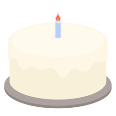 birthday cake with candle