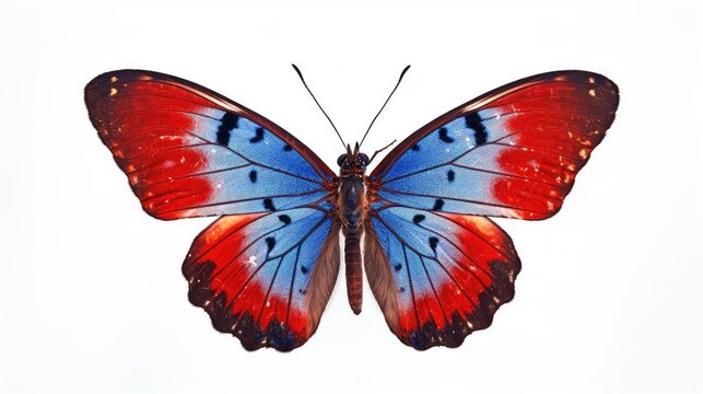 Delicate butterfly photo realistic illustration - Generative AI.