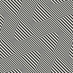 Monochrome Moiré Effect Textured Wavy Pattern