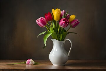 bouquet of tulips generated by AI tool