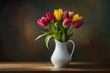 bouquet of tulips generated by AI tool