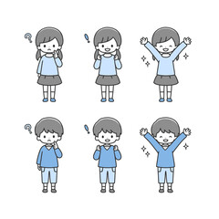 考えて解決する子どもたちのセット